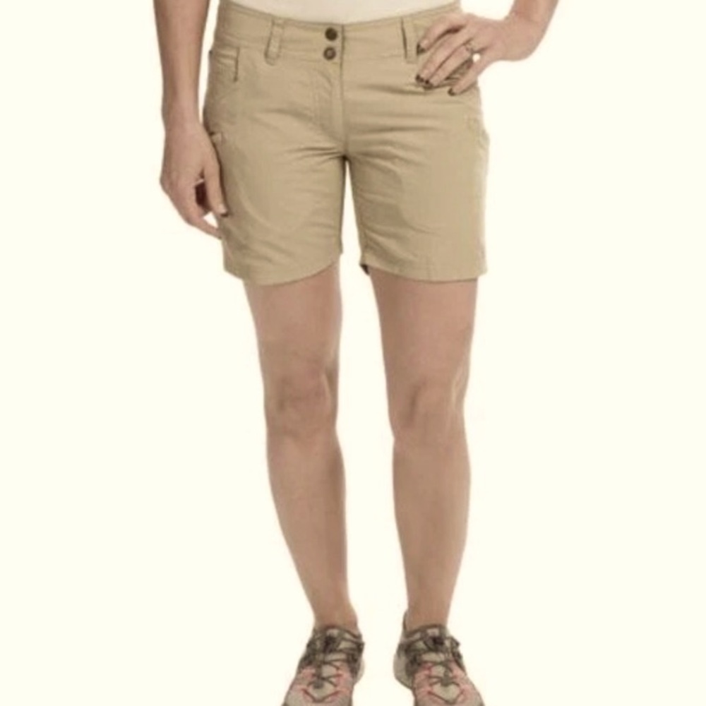 EX OFFICIO Lightweight 100% Nylon Hiking Shorts Khaki Tan Women’s Size 6 Six